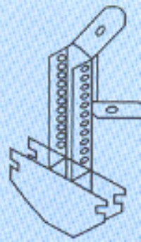 Cuelgue regulable para perfil maestra 60-27 empleado en falso techos. F�cil regulaci�n a presi�n manual.
