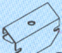 Cuelgue por encastre para perfil de techo F-47. Rosca para varilla M-6 para su correcta nivelaci�n.