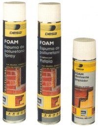 Poliuretano expansivo para fijaci�n y relleno.Aplicable sobre todo tipo de superficies. Una vez seco se puede pintar, recubrir, lijar, cortar... Disponible de aplicaci�n con c�nula incorporada � con pistola especial de aplicaci�n. Disolvente de limpieza.
