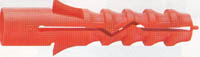 Taco pl�stico de expans�on por roscado, de f�acil y r�pida colocaci�n. Superficie exterior dentada para eficaz anclaje. N� 5 - 6 - 8