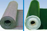 L�mina asf�ltica no protejida, de geotextil de 100 gr/m� recubierto a ambas caras con m�stico bituminoso y arena antiadherente /// L�mina  bet�n elast�mero autoadhesiva con protecci�n de polietileno en cara exterior y pl�stico en interior retirable.