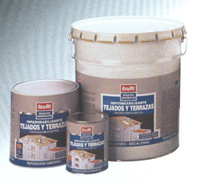 Tejados y terrazas. Emusi�n acr�lica polivalente capaz de resolver todos los problemas de impermeabilizaci�n exterior. Colores teja, cemento, pizarra y blanco. 750 ml - 4 - 20 L.