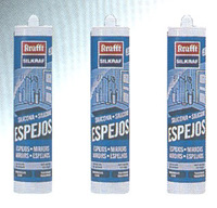 Silkraf espejos. Silicona neutra de alto m�dulo id�nea para el pegado de espejos sobre la mayor parte de materiales de construcci�n. Excelente adhesi�n sobre la mayor parte de barnices de espejos. Curado r�pido. 300 ml.