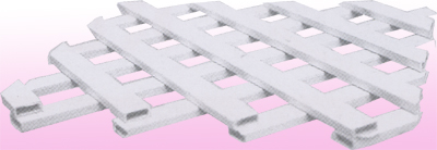 Mampara rejilla de PVC. Modelo con propiedades importantes para la conservaci�n y aspecto de muros separadores de patios comunitarios, y jardines particulares con una imagen elegante y funcional permitiendo ser lavable e inalterable al medio ambiente.