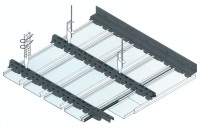 Lamas met�licas de diferentes anchos y longitudes con sistema de montaje por encastre a estructura suspendida de perfil soporte. Lisas, perforadas � microperforadas absorbentes. Aluminio � acero. Gama de colores.
