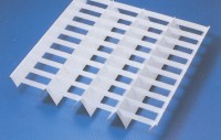 Rejilla lucernario. Paneles de rejilla met�lica para falsos techos � pantallas de iluminaci�n. Color blanco.