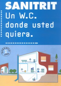 Triturador y evacuador de aguas usadas permitiendo colocar aparratos sanitarios alejados de la red de desag�e a traves de un tubo de di�metro reducido y hasta una distancia m�x.de 7 m.en vertical y 100 m.en horizontal.