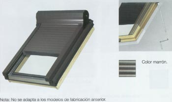 Persiana exterior manual � el�ctrica para protecci�n de la ventana formada por lamas de aluminio de doble pared con aislamiento interior y toldillo exterior que evita el choque directo contra el cristal de lluvia � granizo.