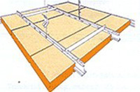 Aplicaciones techo. Falso techo registrable con perfiler�a oculta. Sistema accesible.